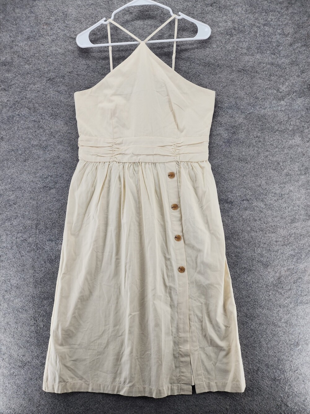 Banana Republic Dress Womens 8 Sleeveless Ivory Midi